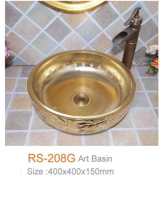 golden washbasin