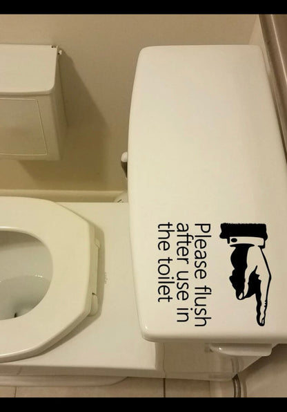 toilet lid sticker