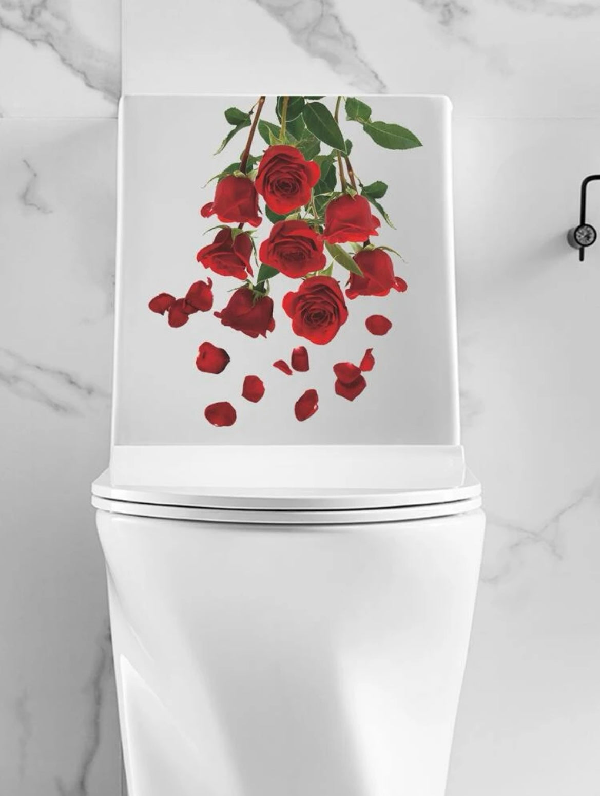 flower pattern toilet lid