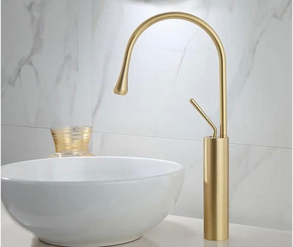 long brushed gold mixer