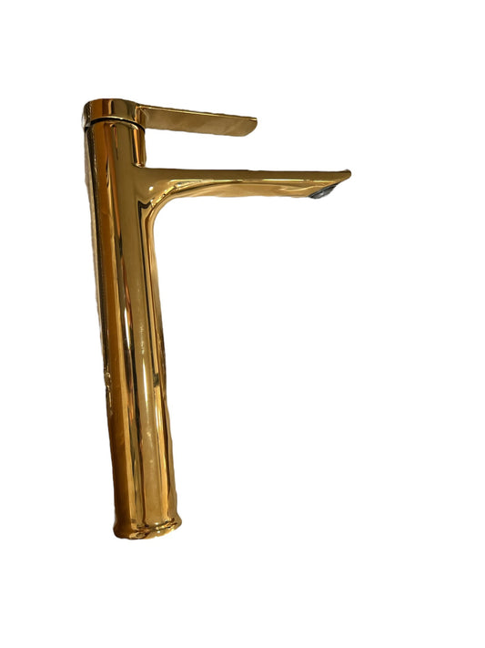 long gold basin mixer