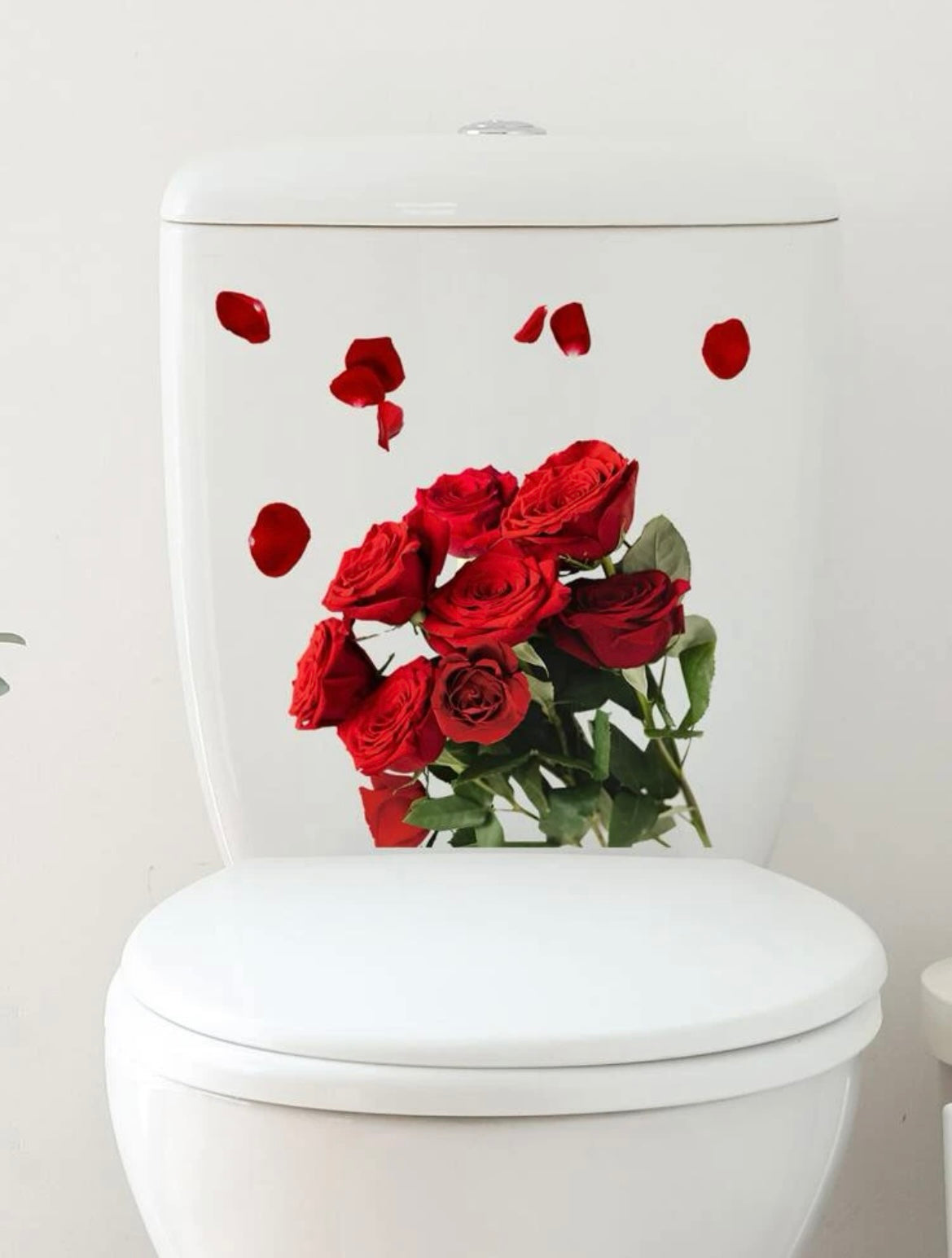 floral pattern toilet lid