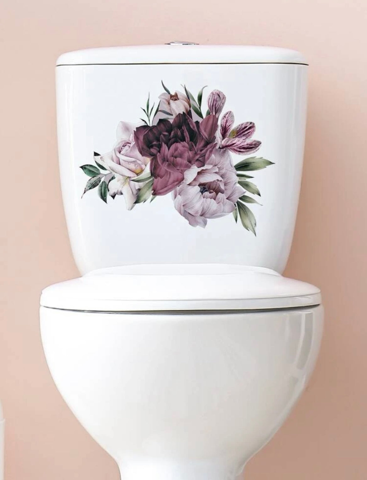 flower pattern toilet lid decal
