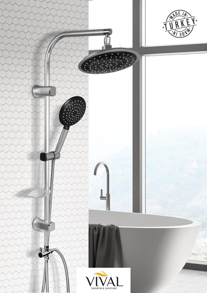 double shower stand