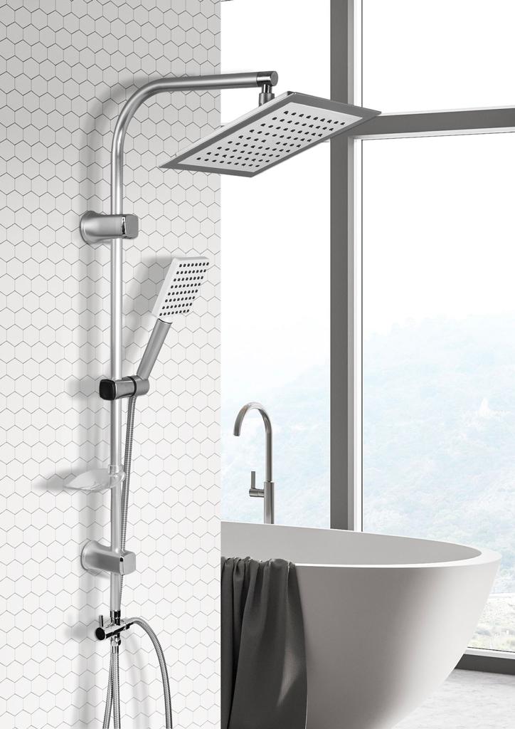 double shower stand